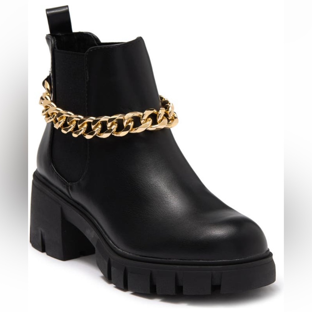 Brand new gold chain boots